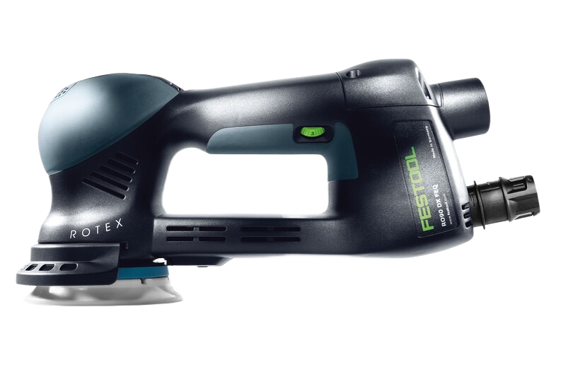 Black and teal multi-mode sander with ergonomic grip and ventilation vents for home improvement and tool use