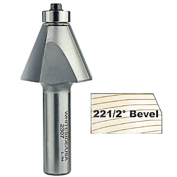 Whiteside Edge Bevel Bit 22-1/2° for Precise Woodworking – Hartville ...