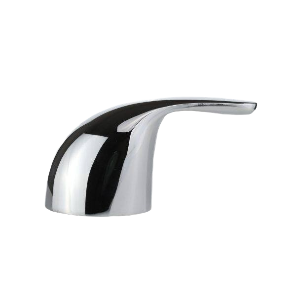 Chrome single-handle tub and shower replacement handle for Moen faucets in plumbing repair and home improvement projects