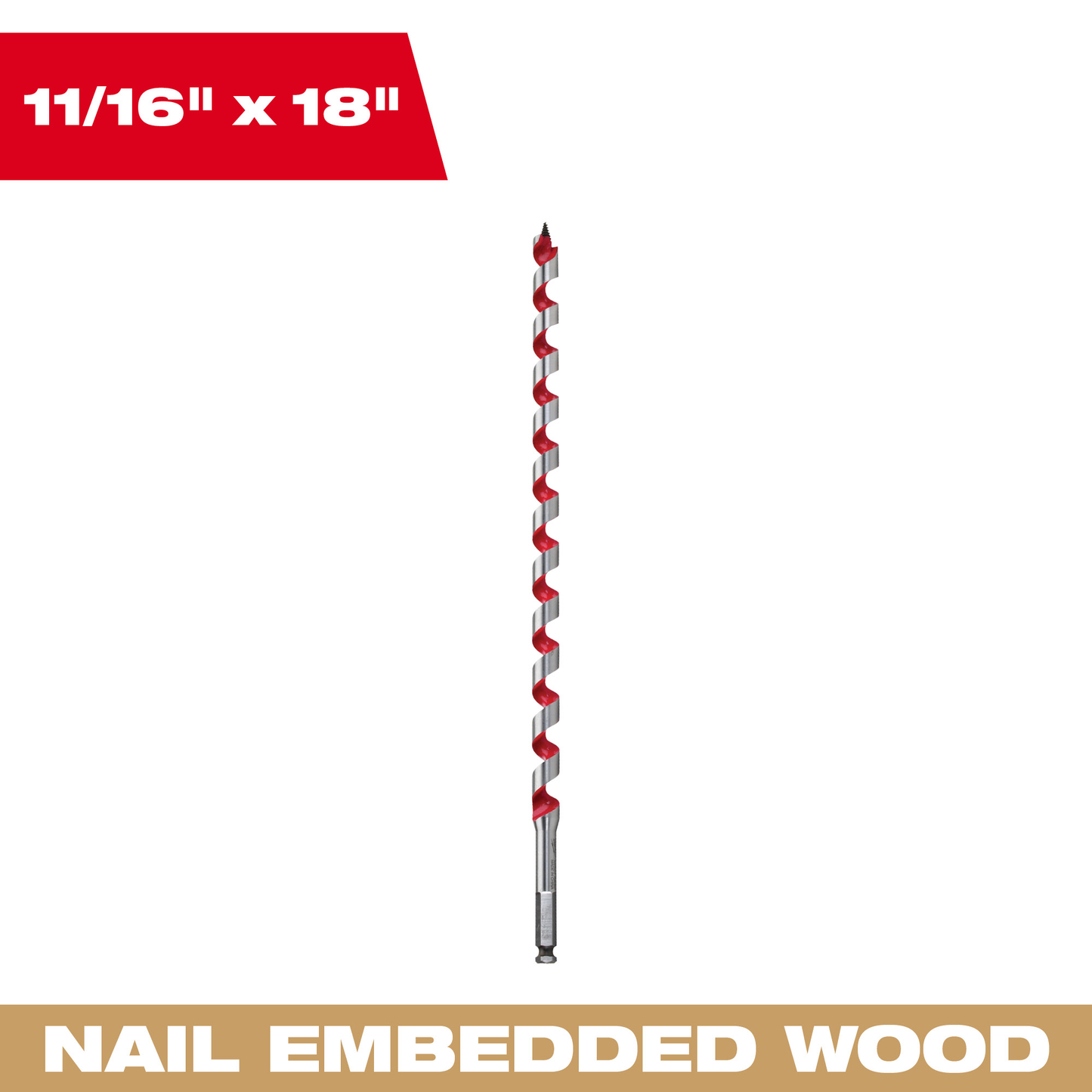 Milwaukee 11/16" x 18" Ship Auger Bit