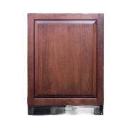 Built-in all-refrigerator with left-hand door swing and wooden panel front in kitchen and appliances collection