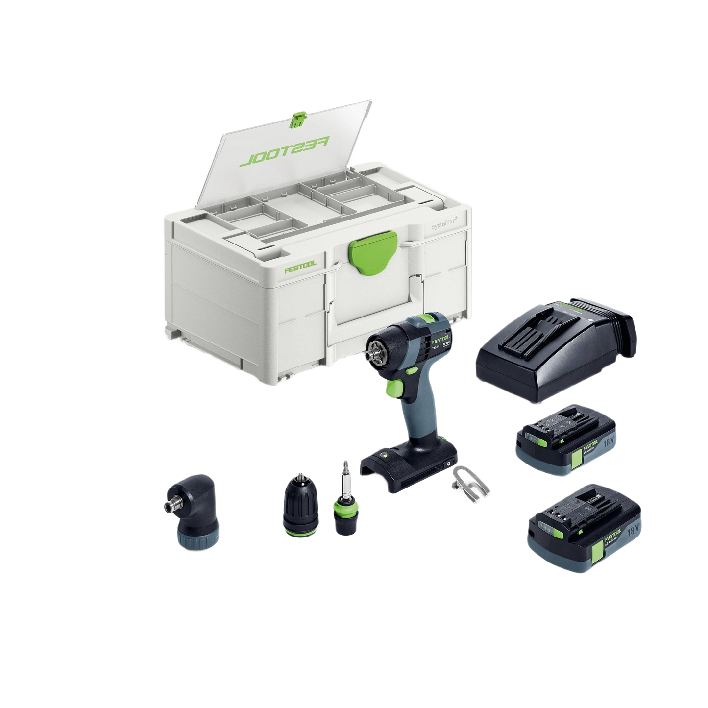 Compact cordless drill set with multiple attachments, battery chargers, and a sturdy storage case for home improvement projects