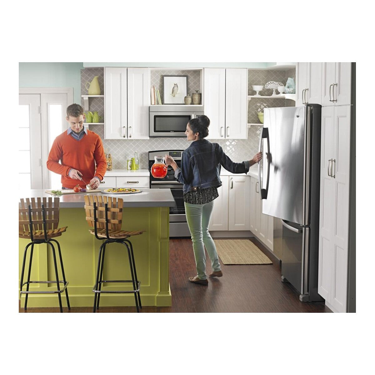 Amana® by Whirlpool Corp. 33-Inch Bottom-Freezer Refrigerator with EasyFreezer™ Pull-Out Drawer — 22 Cu. Ft.