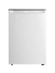 Compact white refrigerator with smooth top door and minimalist design in refrigerators and kitchen appliances collection