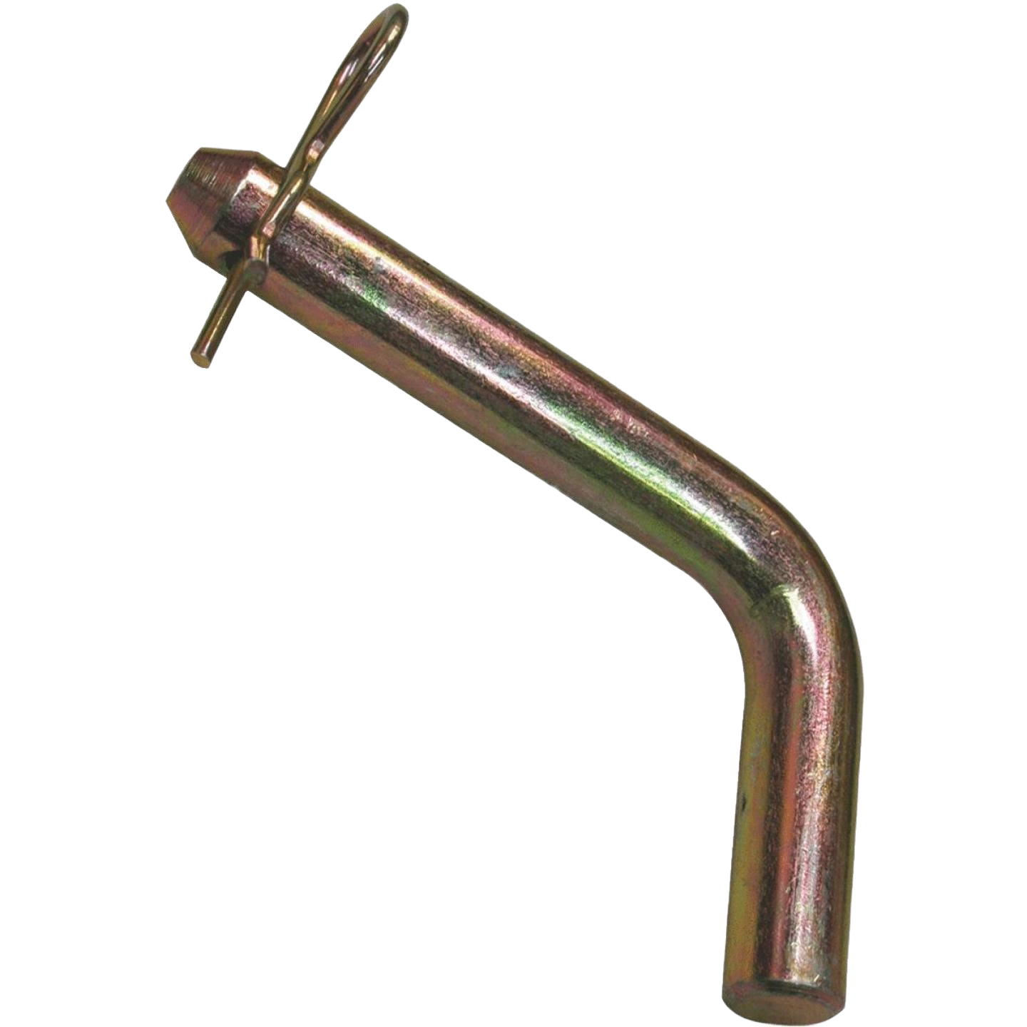 Bent steel hitch pin with safety clip for secure trailer and towing applications in automotive tools and accessories collection