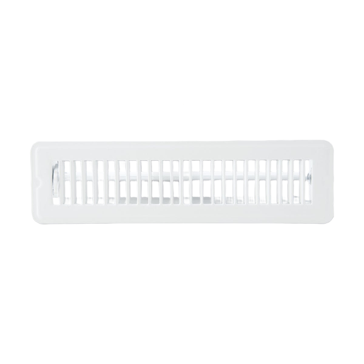 White steel floor register with adjustable louvers for ventilation in plumbing and home improvement under $50 collections