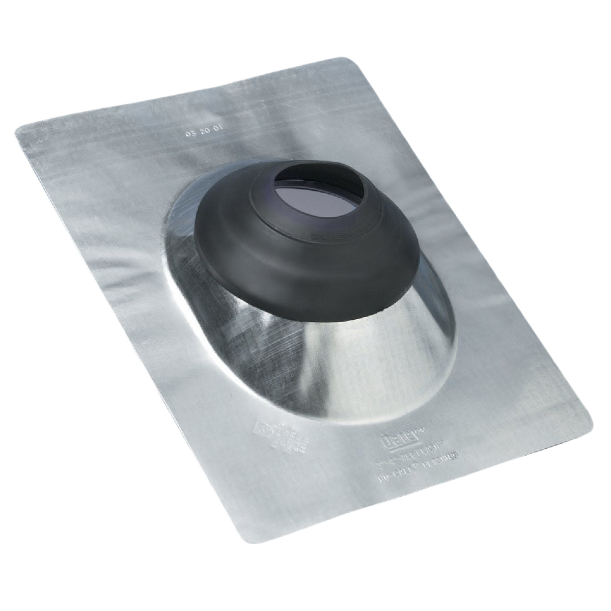 Galvanized metal pipe flashing with elastomeric collar for plumbing repair and home improvement projects under $50