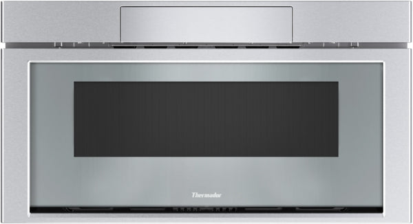 Stainless steel MicroDrawer microwave with pull-out tray in Microwave Drawers and Thermador appliances collections