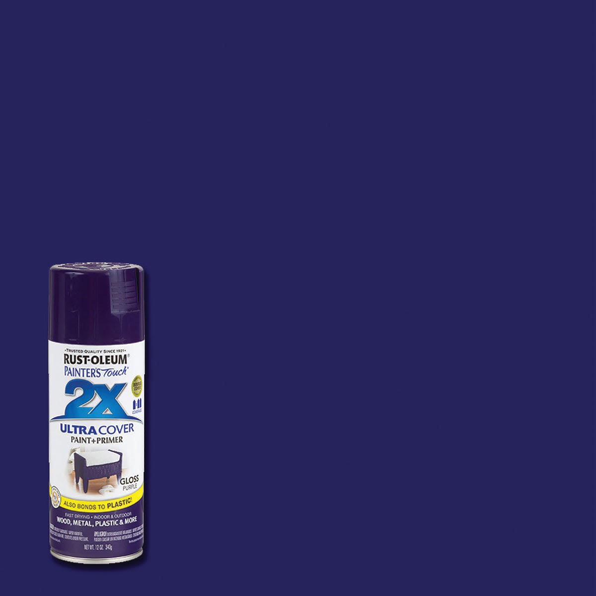 Rust-Oleum purple gloss spray paint can for woodworking and home improvement in Rust Oleum collection