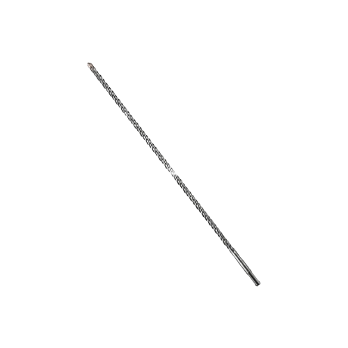 Long, carbide-tipped masonry drill bit designed for durability in power tool and drill bit collections