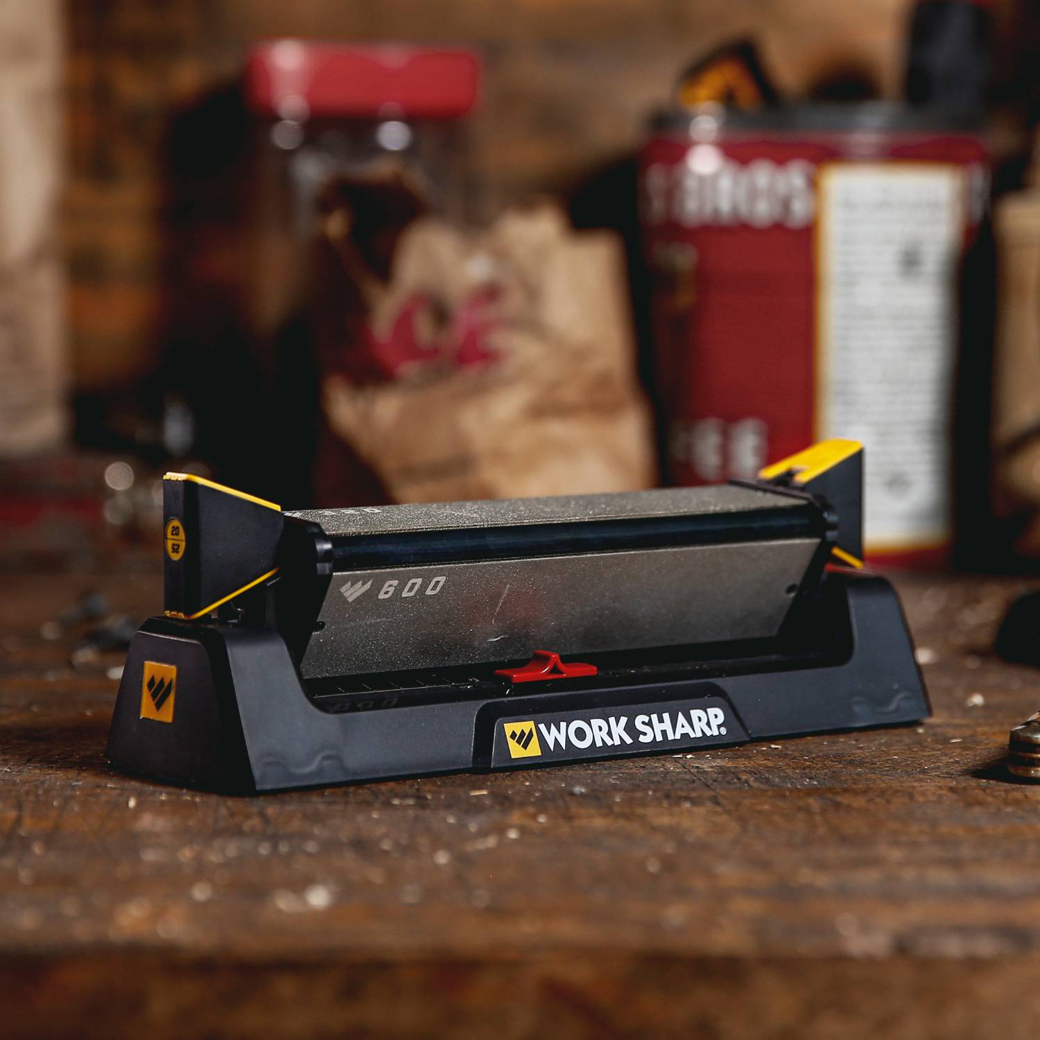 Work Sharp Benchstone knife sharpener with abrasive surface for precise sharpening of kitchen and woodworking hand tools