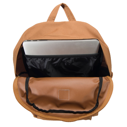 Brown 21L classic laptop daypack with padded interior pocket and durable fabric for everyday carry under $100 accessories