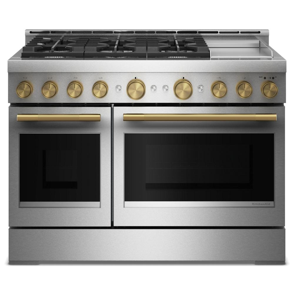 KitchenAid® 48-Inch 6 Burner Commercial-Style Gas Range with Griddle