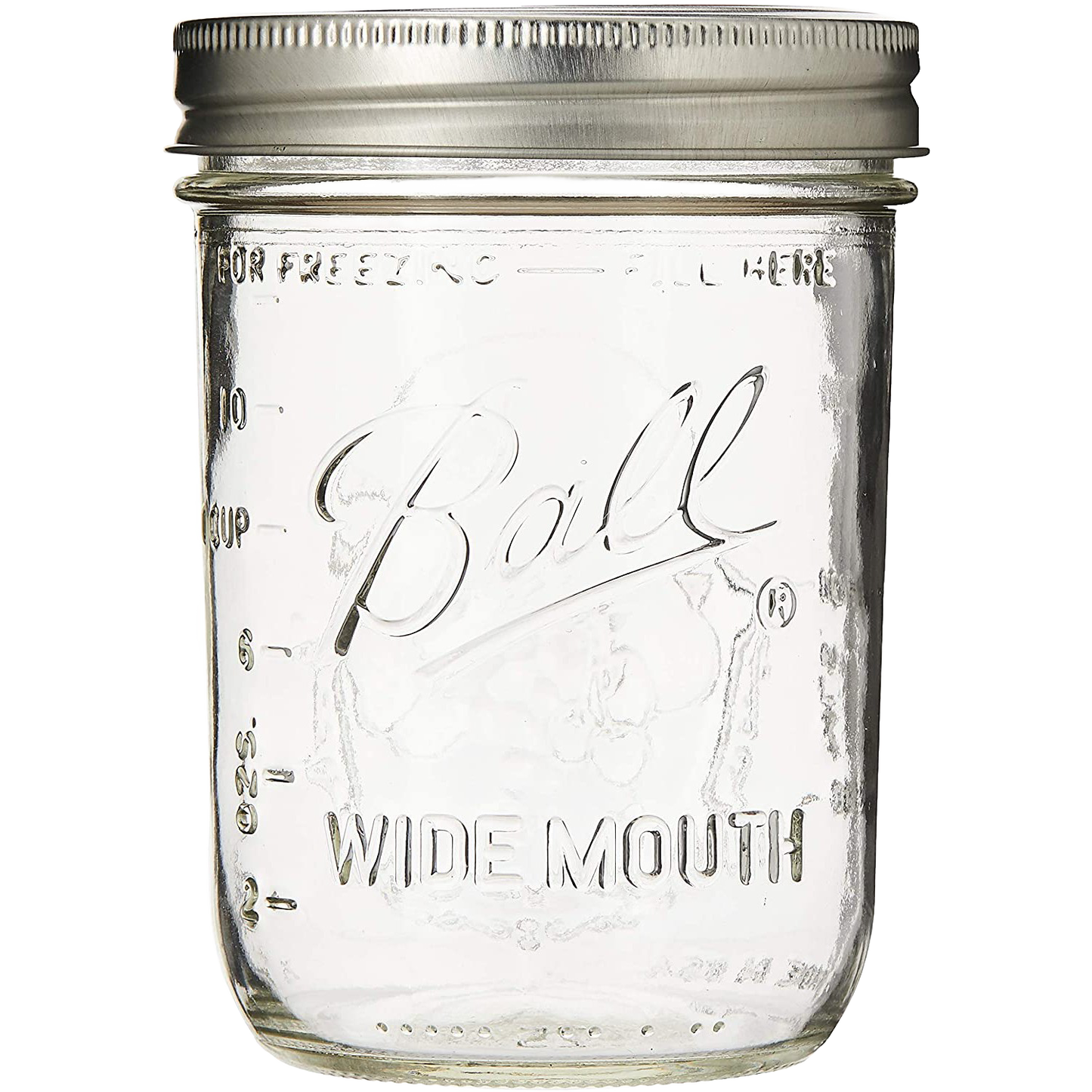 Clear Ball wide mouth pint glass jar with metal lid for kitchenware and home storage under $50