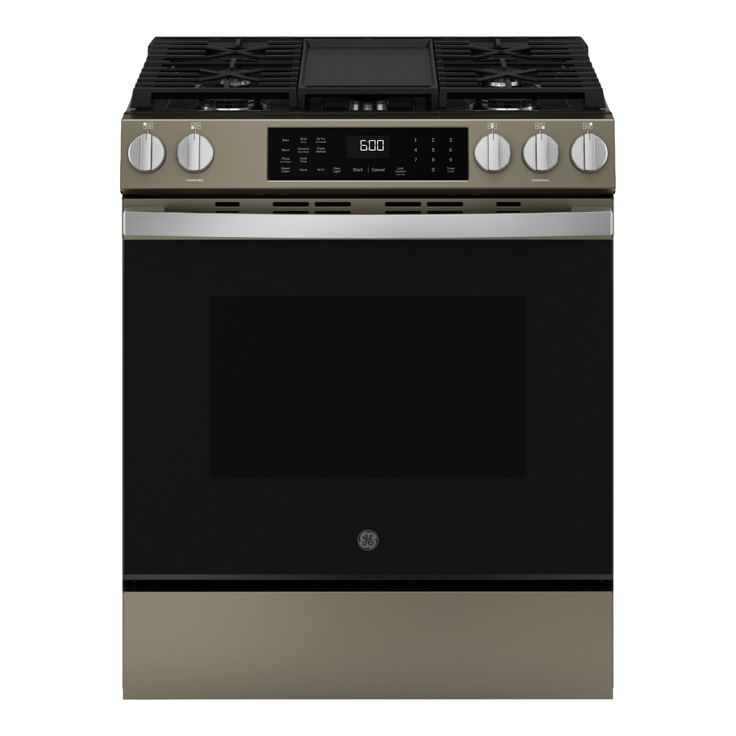 GE® 30" Slide-In Front-Control Convection Gas Range with No Preheat Air Fry and EasyWash™ Oven Tray