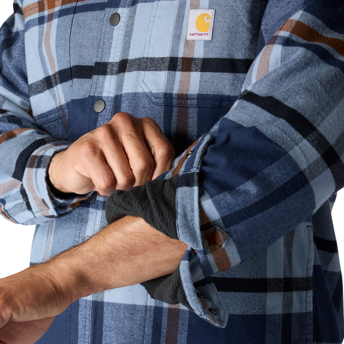 Carhartt Hamilton Relaxed Plaid Shirt Jac - Navy, 3XL