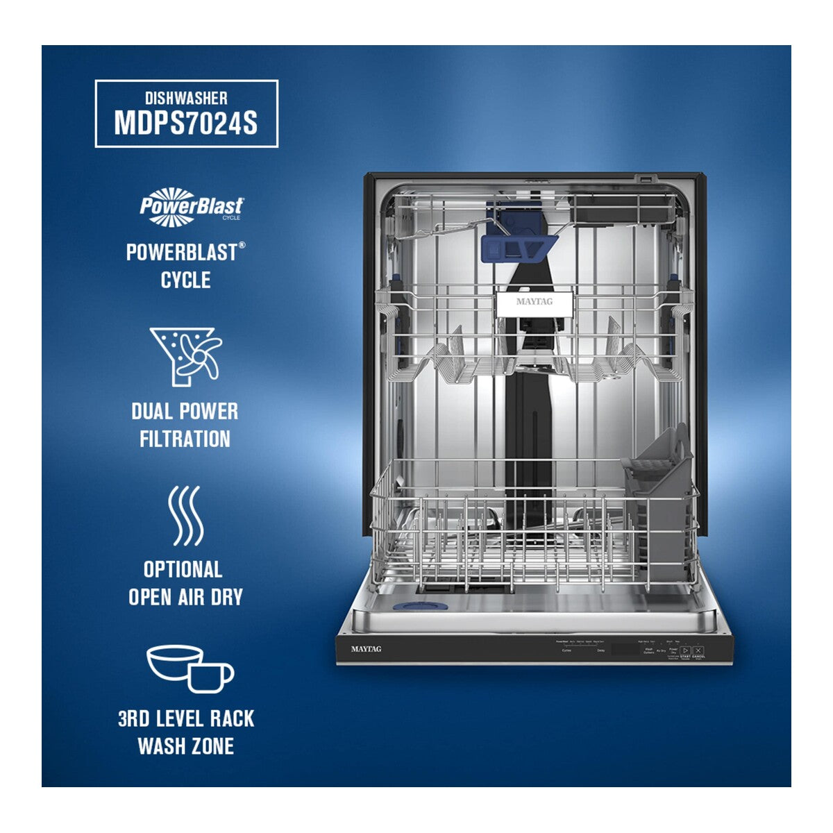 24" Top Control Dishwasher with PowerBlast® Cycle and PowerDry