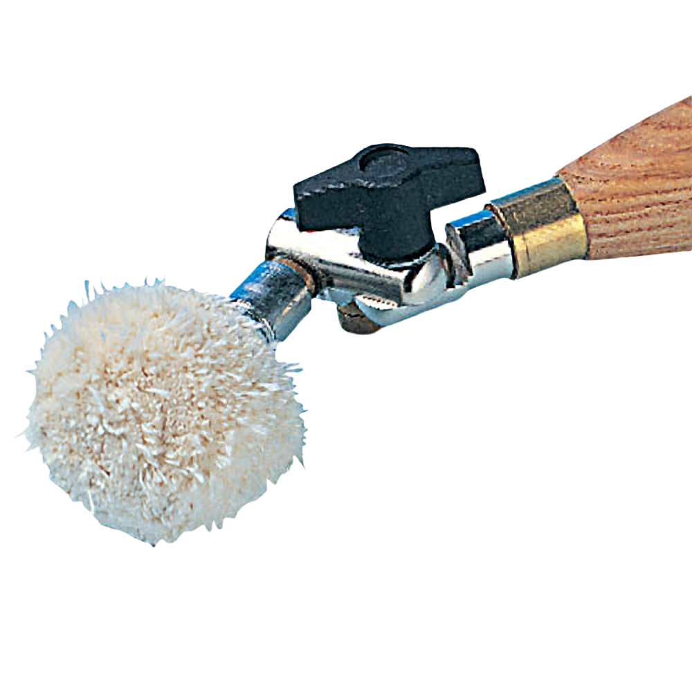 Woodworking tool with wooden handle and soft cotton bowl mop for finishing oil, lacquer, and wax under $50 collection