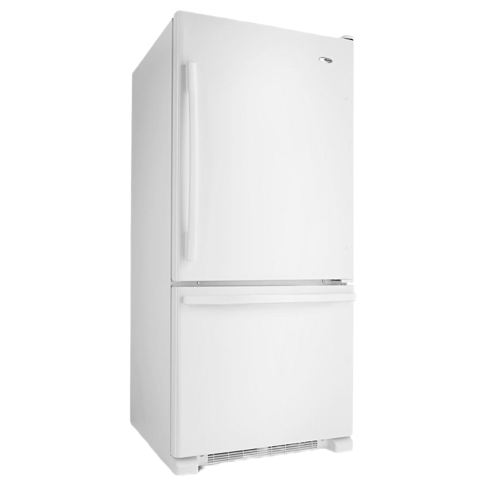 29-inch wide white bottom-freezer refrigerator with EasyFreezer™ pull-out drawer for kitchen and appliances collection