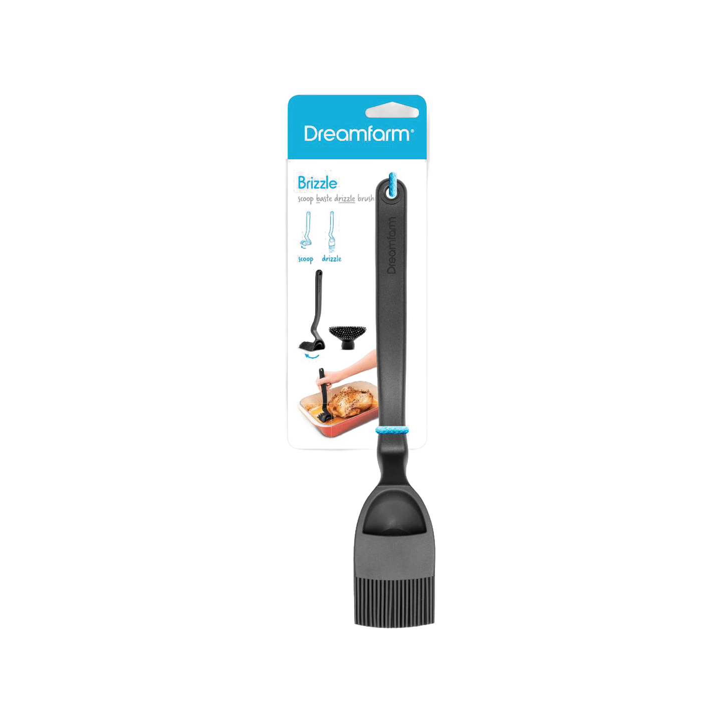 Black silicone basting brush with ergonomic handle for kitchenware and cooking utensils under $50 collection