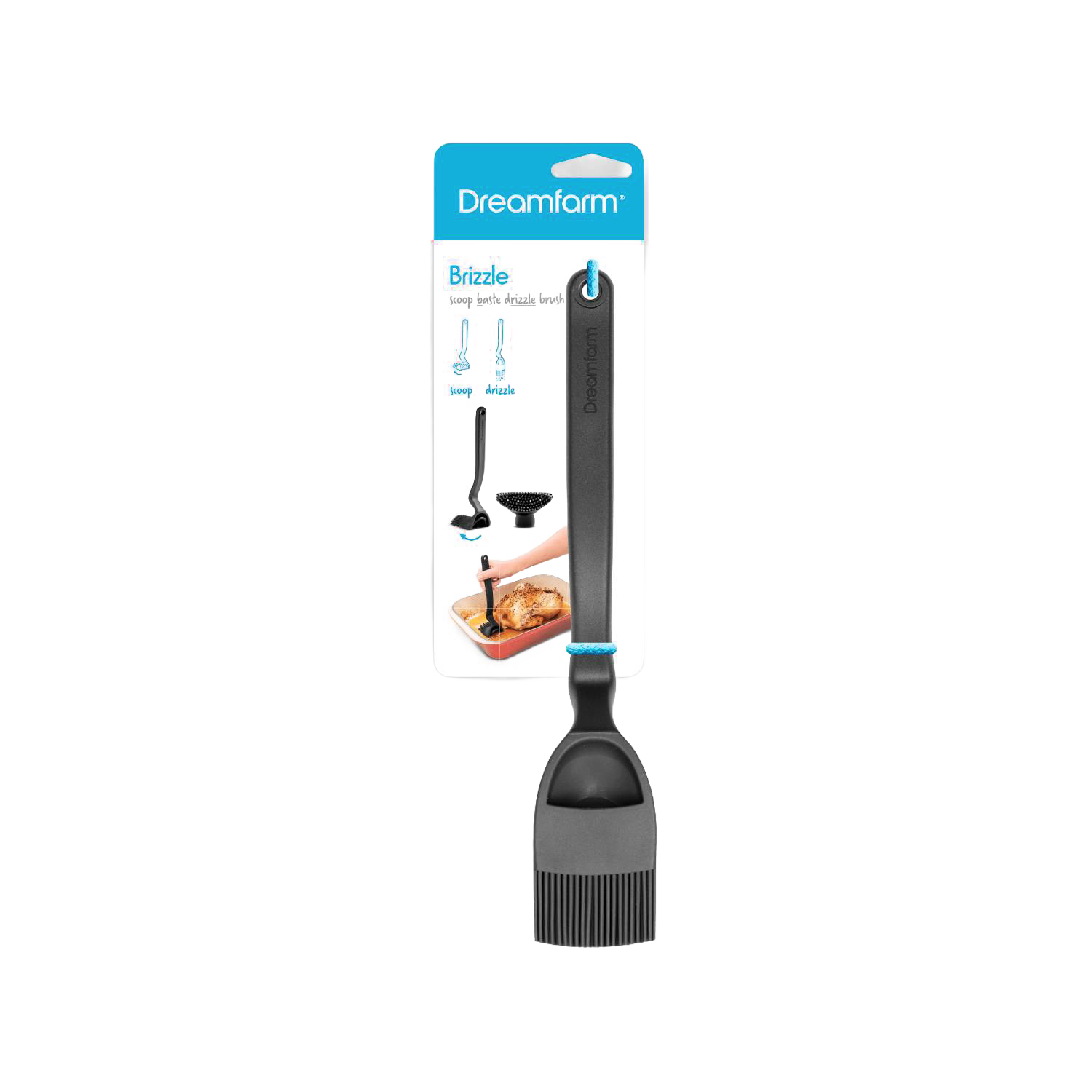 Black silicone basting brush with ergonomic handle for kitchenware and cooking utensils under $50 collection