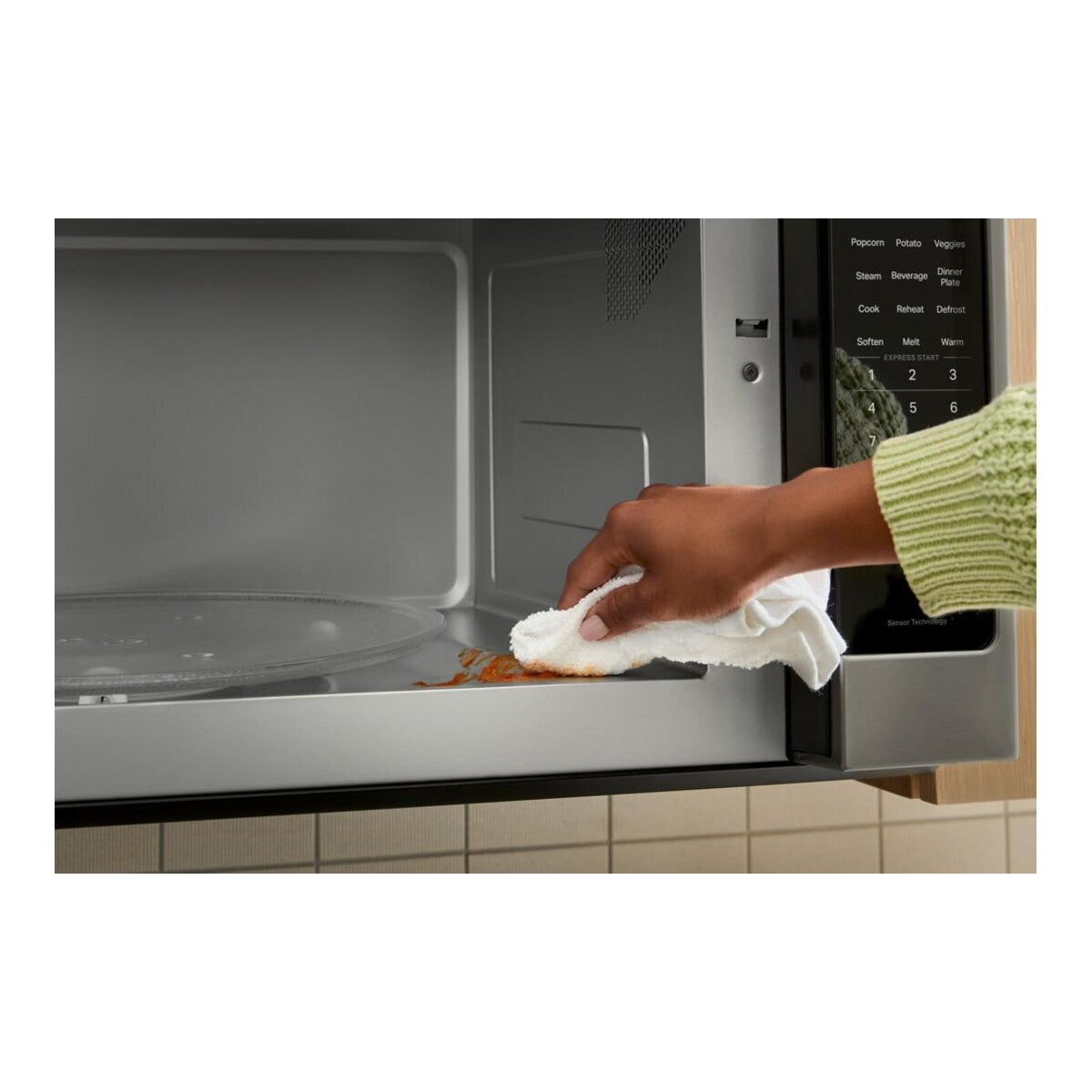 2.1 Cu. Ft. Microwave Hood Combination with a Handle