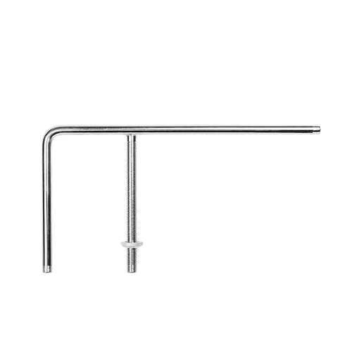 Chrome-finished adjustable universal support with threaded micro adjustment screw for precision tool setup and home improvement tasks