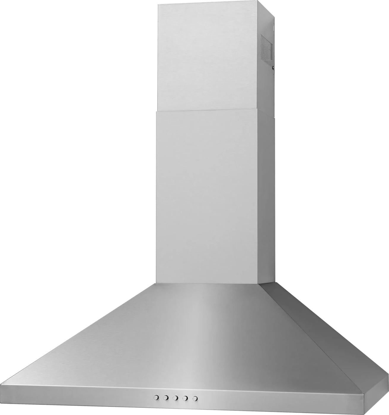 Stainless steel canopy wall hood with push-button controls from Wall Mounted Range Hoods and Kitchen & Kitchenware collections