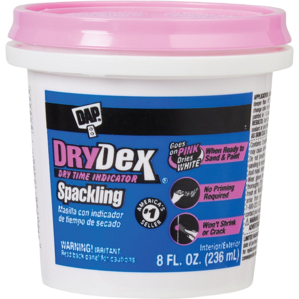 DAP Drydex Acrylic Spackling 8 oz – Easy Patch & Sand – Hartville Hardware