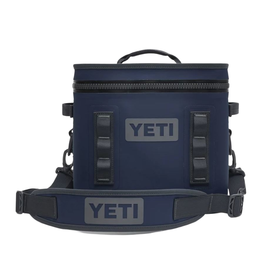Compact navy blue soft cooler with wide top zipper and detachable shoulder strap from Storage & Organization collection