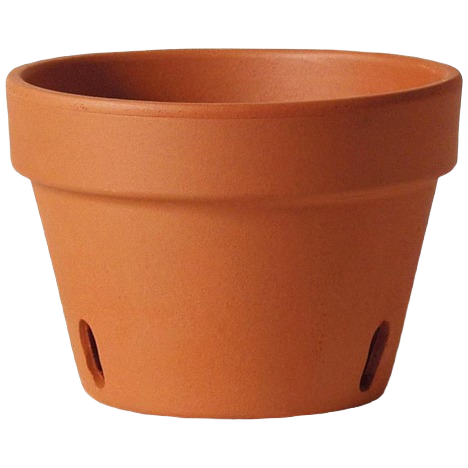 6-inch terracotta clay planter pot with drainage slots for outdoor living and lawn garden use under $50 collections