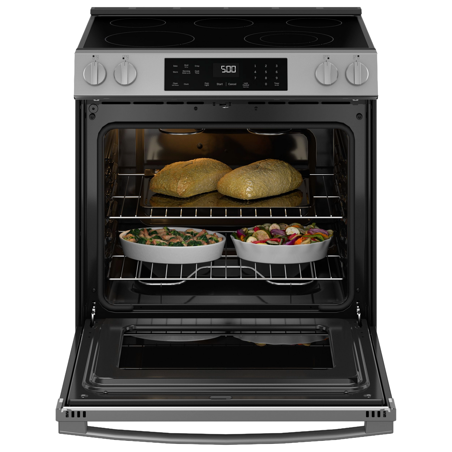 GE® ENERGY STAR® 30" Slide-In Electric Range with Crisp Mode
