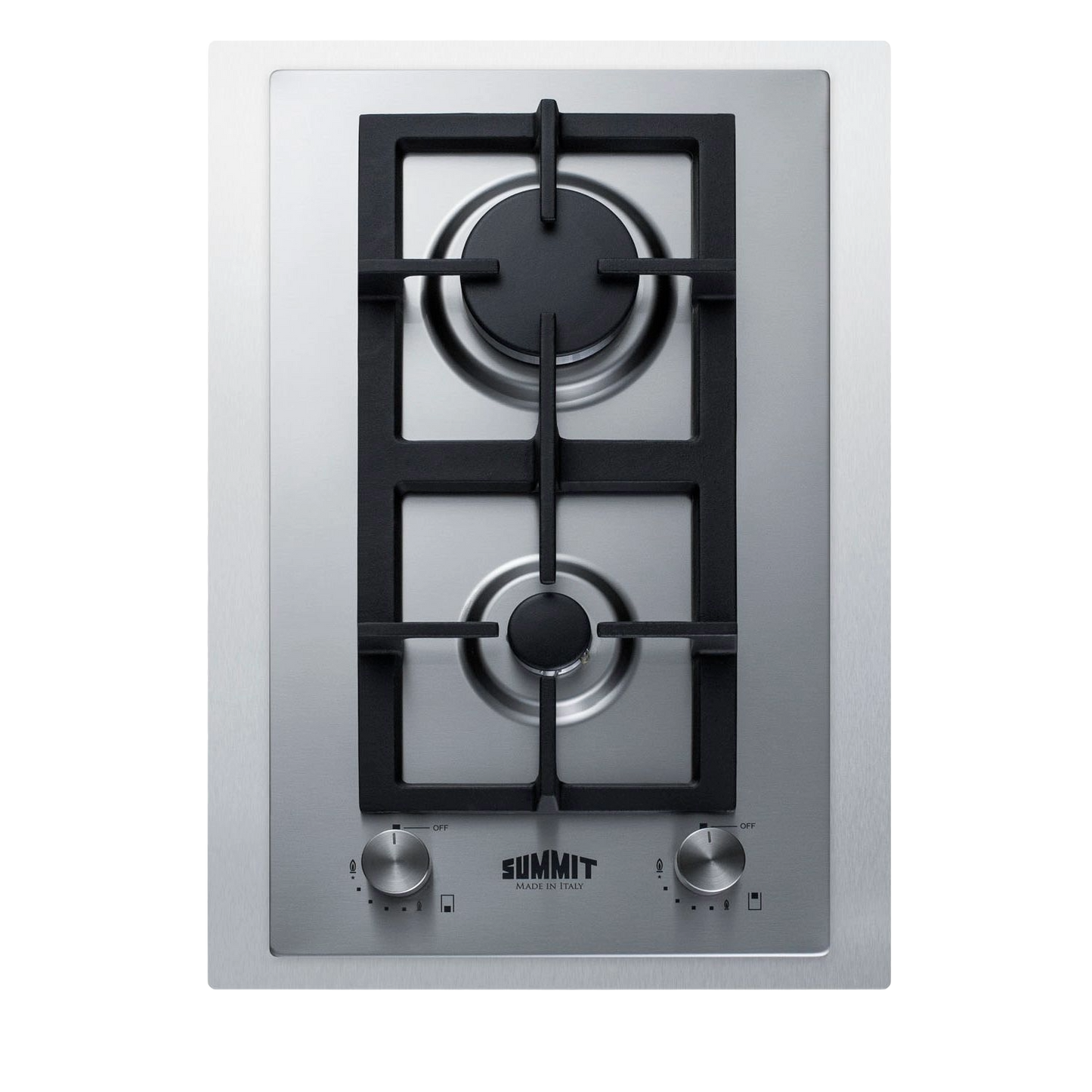 15" Wide 2-Burner Gas Cooktop In Stainless Steel