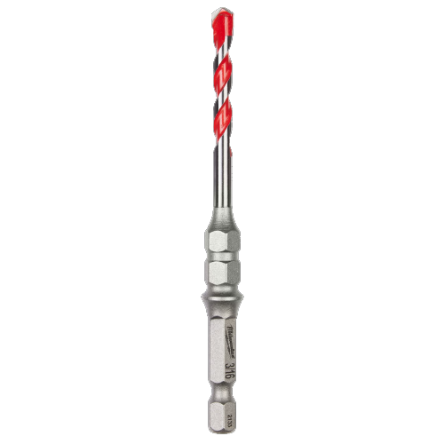 Milwaukee 3/16" Carbide Hammer Drill Bit W/ Hex Collar