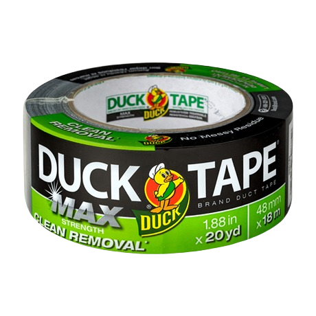 Roll of Shurtape Brands Duck silver max strength no residue duct tape for home improvement and tape dispenser collections under 50