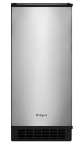 Stainless steel 15-inch icemaker with Clear Ice Technology for kitchen appliances and refrigeration use