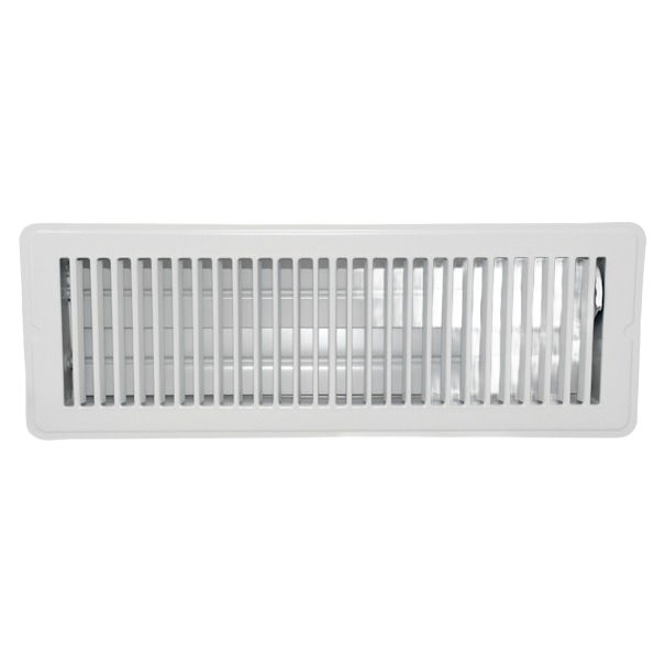 White steel floor vent with vertical grates for home improvement, under $50 plumbing and tools collection