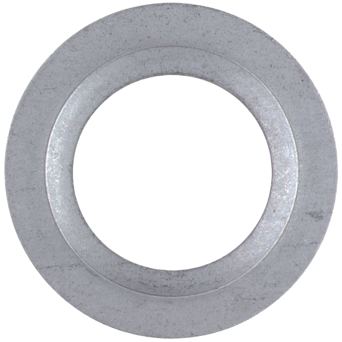 Plated steel reducing washer with smooth silver finish for home improvement and plumbing applications