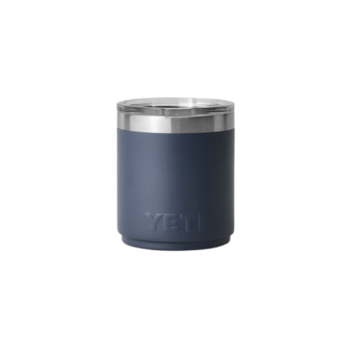 Navy insulated stainless steel 10 oz lowball with clear Magslider lid for durable use in drinkware and kitchenware under $100