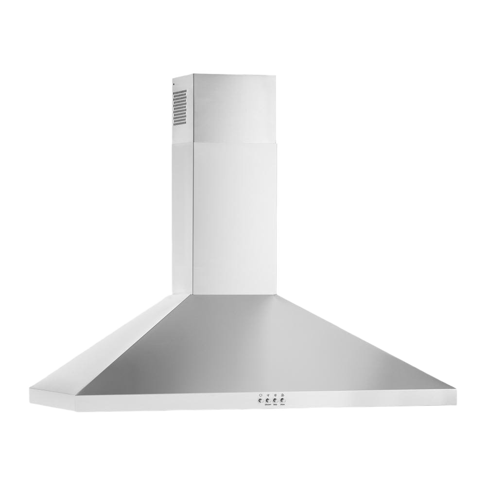 36-inch stainless steel chimney wall mount range hood with 3-speed exhaust fan from Wall Mounted Range Hoods collection