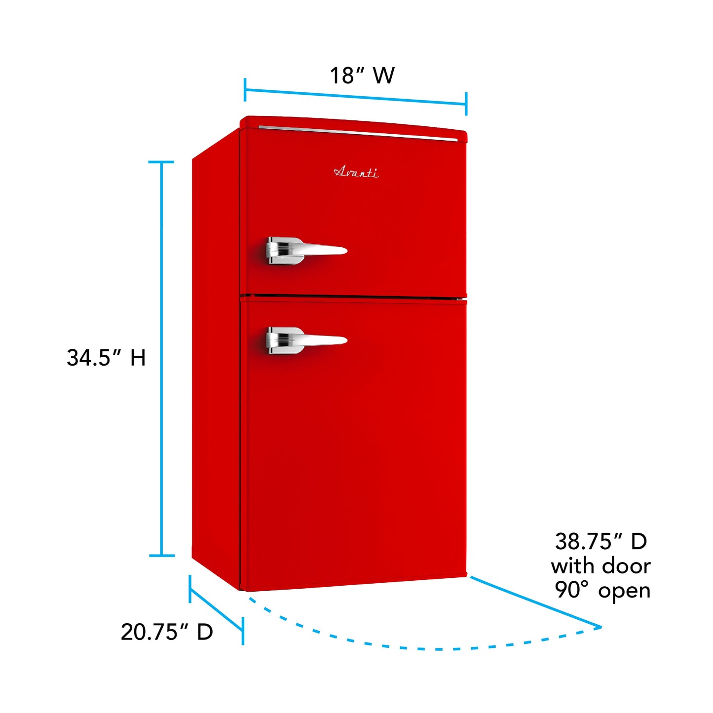 Avanti 3.0 Cu. Ft. Retro Compact Refrigerator - Red