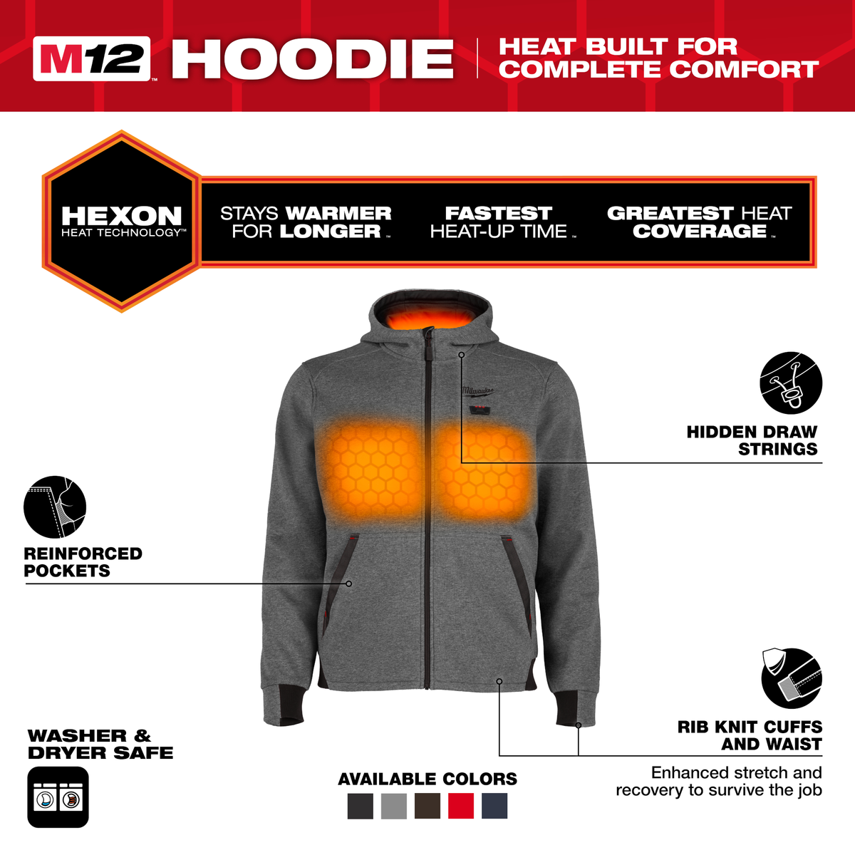 Milwaukee M12™ Men's Heated Full-Zip Hoodie
