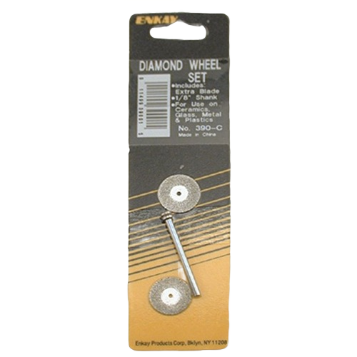Set of three diamond cutting wheels with 1/8 inch shank for rotary tool accessories under $50 in home improvement tools