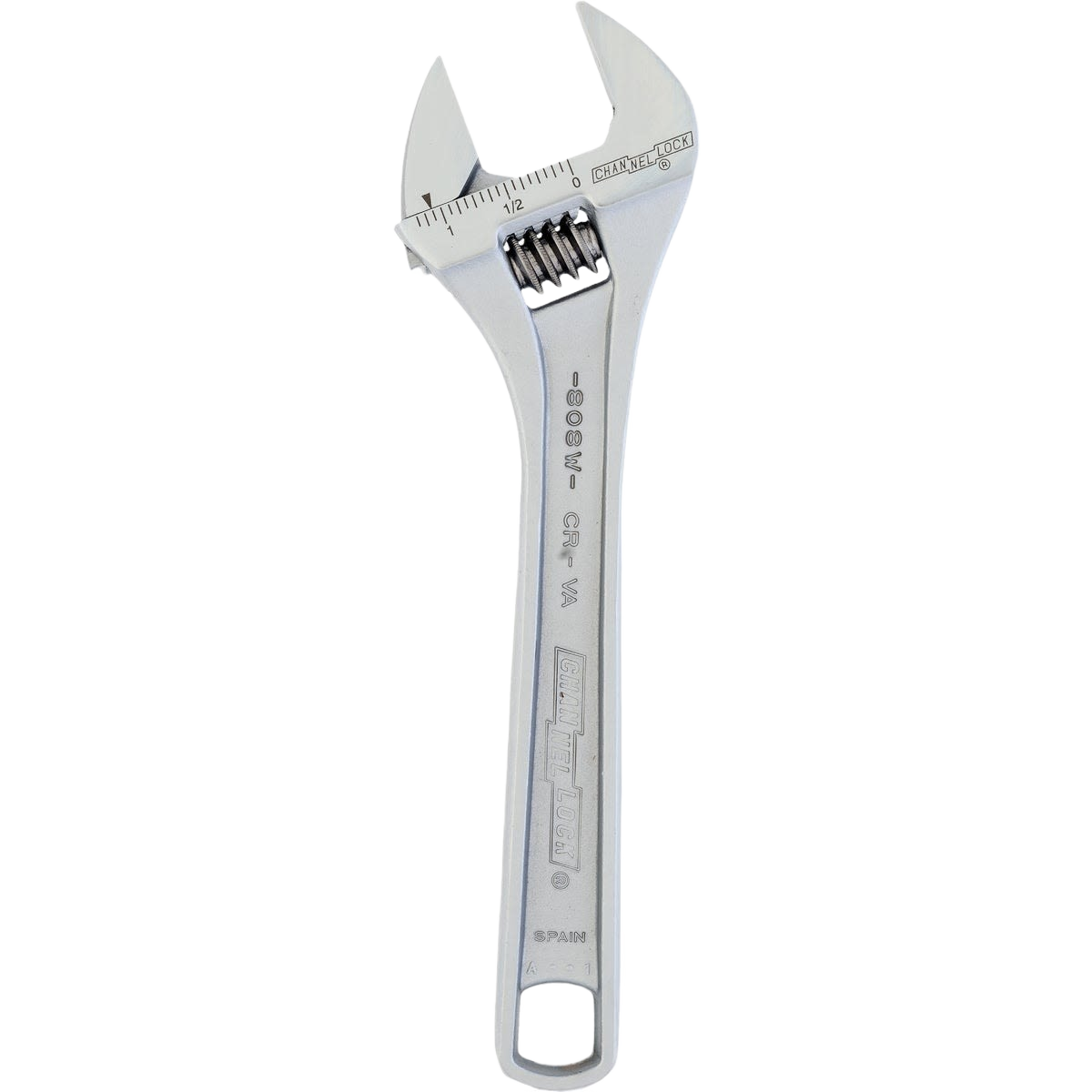 Silver adjustable wrench with engraved measurement scales for woodworking and home improvement hand tools collections under $50