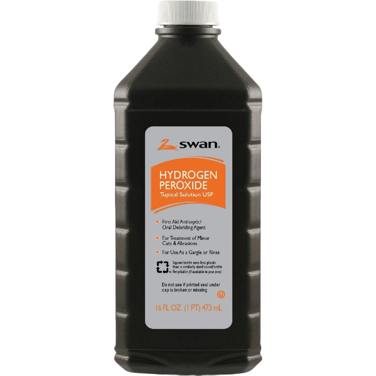 Black bottle of Swan 3% hydrogen peroxide antiseptic solution for minor cuts in Health & Beauty collection under $50