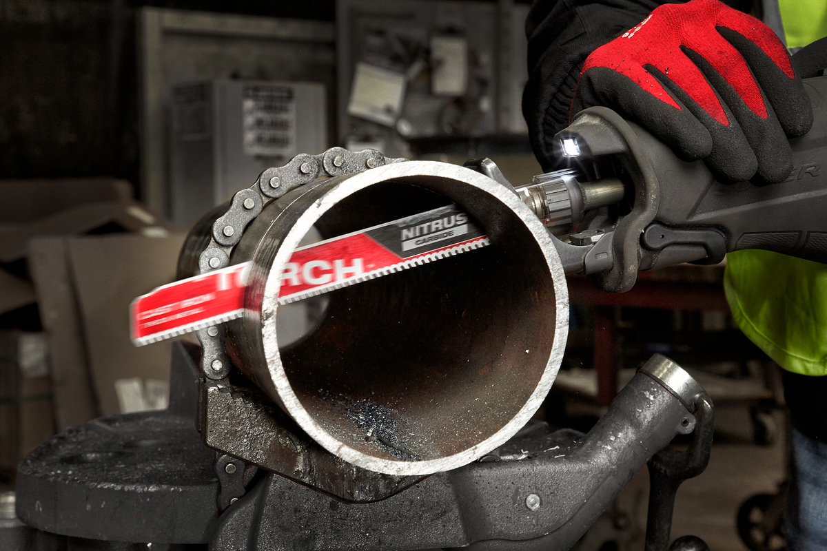Milwaukee 9" 8 TPI TORCH™ w/NITRUS™ Carbide SAWZALL® Blade for Cast Iron, 3-Pack