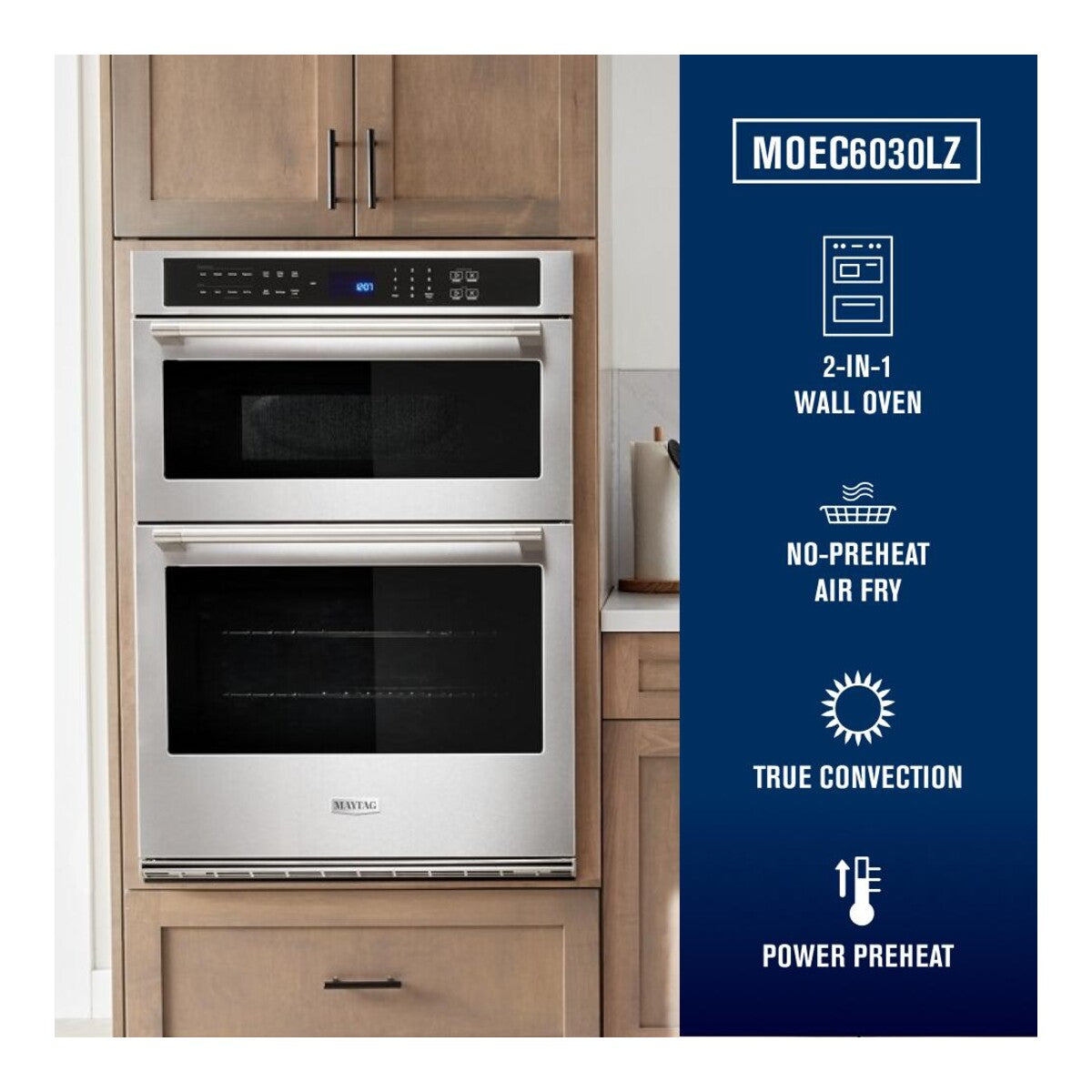 30-inch Wall Oven Microwave Combo with Air Fry and Basket - 6.4 cu. ft.