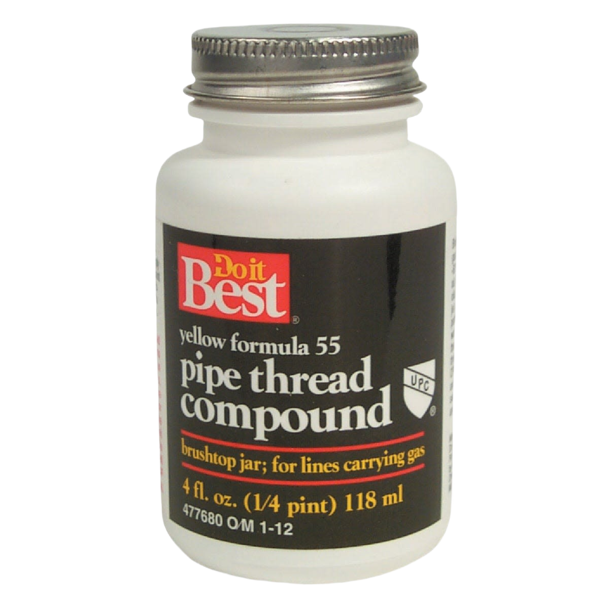 Small white jar of yellow formula 55 pipe thread compound for plumbing and home improvement projects under $50 collections