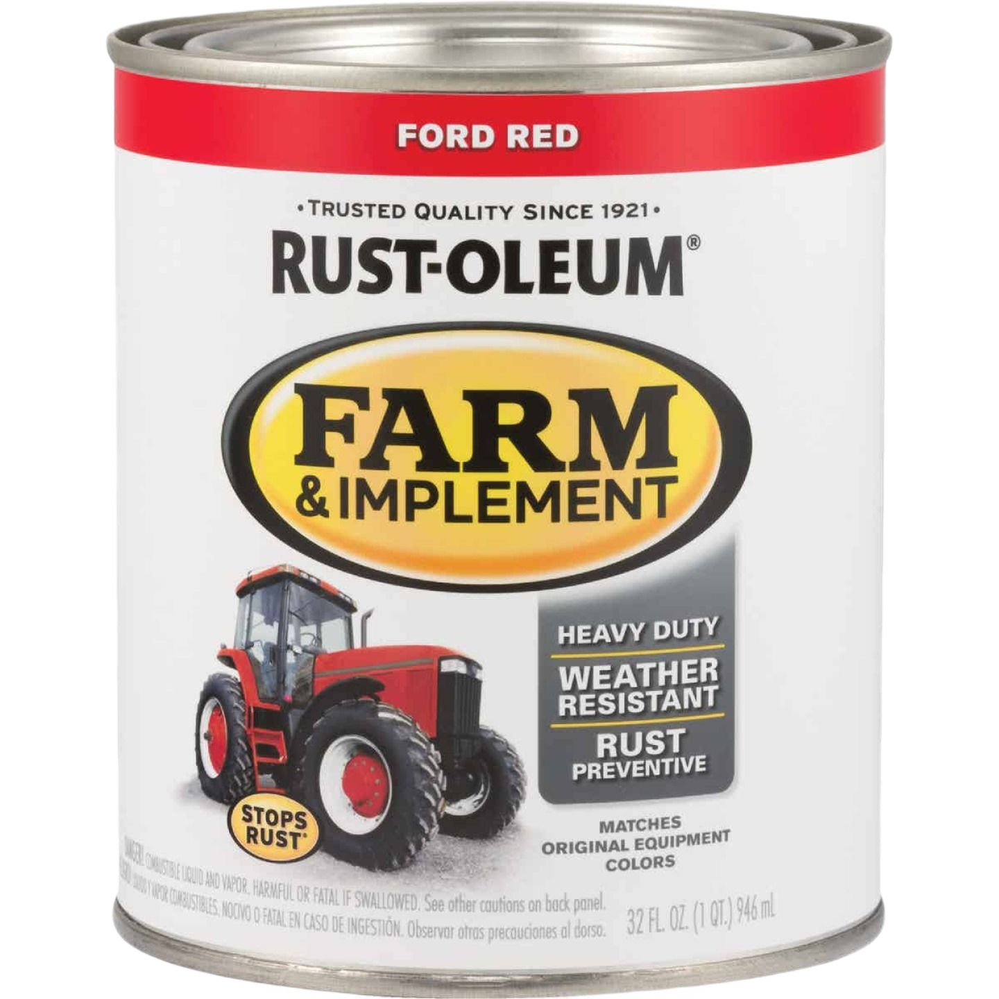 Rust-Oleum Farm & Implement Ford Red paint can for rust prevention in specialty paint and home improvement collections