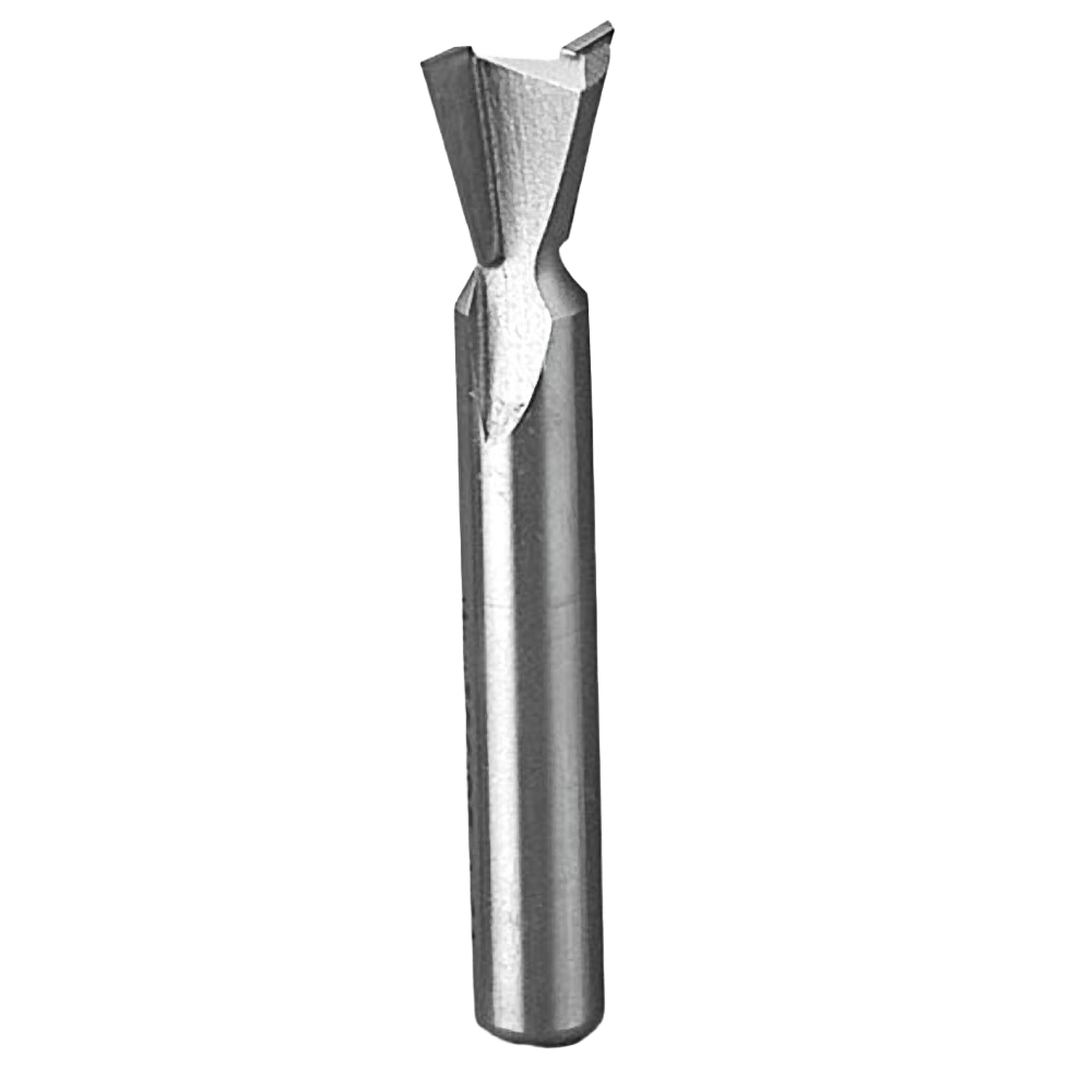Precision dovetail router bit with 8mm shank for woodworking and tool accessories in home improvement projects